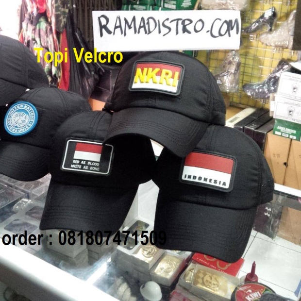 Jual Aneka Topi Velcro Tactical Army Kulitas bagus Klep Korea tersedia 